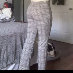 Time and true plaid flare pants